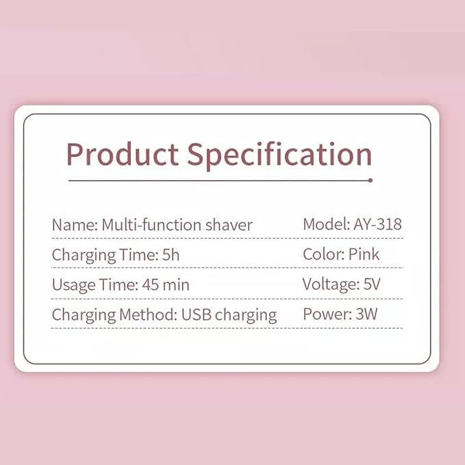 4-in-1 Electric Razor for Women - Painless Facial Hair Removal, Bikini Trimmer, Eyebrow & Body Groomer - Rechargeable Hair Clippers Set for Underarms, Legs & Nose