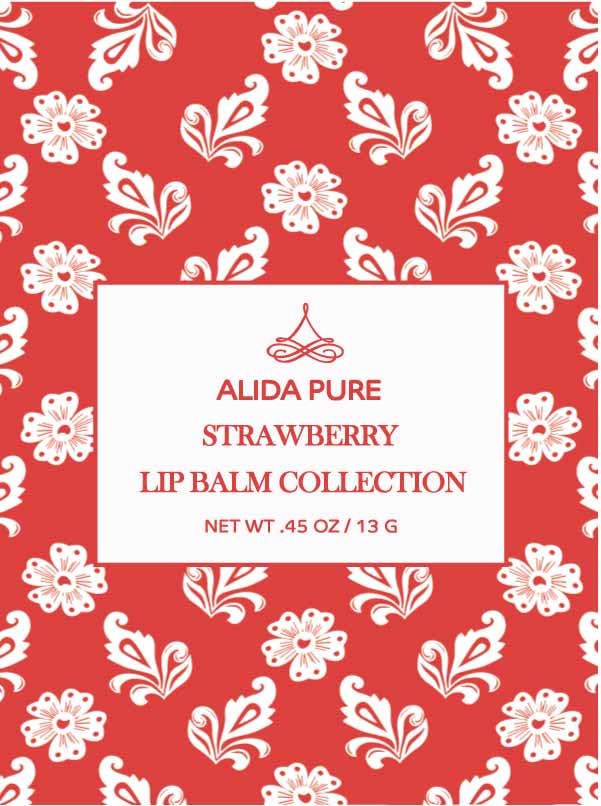 Vegan Lip Balm by PURE + SIMPLE Strawberry Set