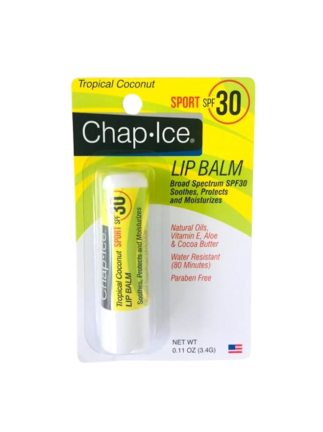 Generic Chap Sport SPF30 TROPICAL COCONUT Ice Lip Balm Stick, 1 Count (Pack of 1)