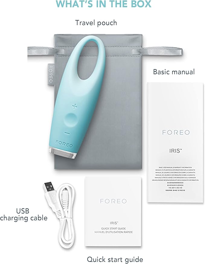 FOREO IRIS Eye Massager Dark Circle Remover & Eyebag Remover Eye Depuffer Anti Aging Increases Absorption of Eye Mask Essences| Waterproof 2-year Warranty Mint