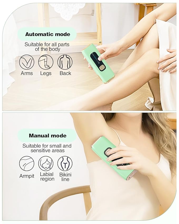 IPL Laser Hair Removal Device for Women Men at Home, Upgraded to 999,900 Flashes Permanent for Facial Legs Arms Bikini Line Whole Body Treatment