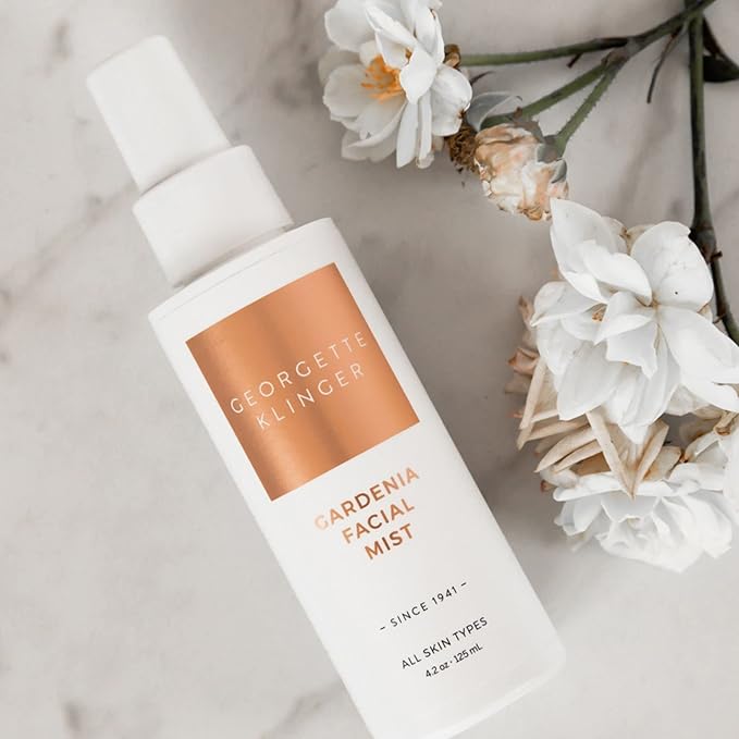 Georgette Klinger Gardenia Facial Mist - Collagen-Infused Face Spray, Long-Lasting Makeup, Hydration for Dewy and Smooth Skin, Anti Aging for All Skin Types- 4.2 oz