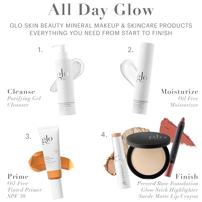 Glo Skin Beauty Oil-Free Tinted Primer SPF 30, (Light Medium), 1.7 oz - Mineral Makeup for Face, 4-in-1 Foundation Primer, Sheer Coverage, Skincare & Sunscreen With Broad Spectrum UVA/UVB Protection