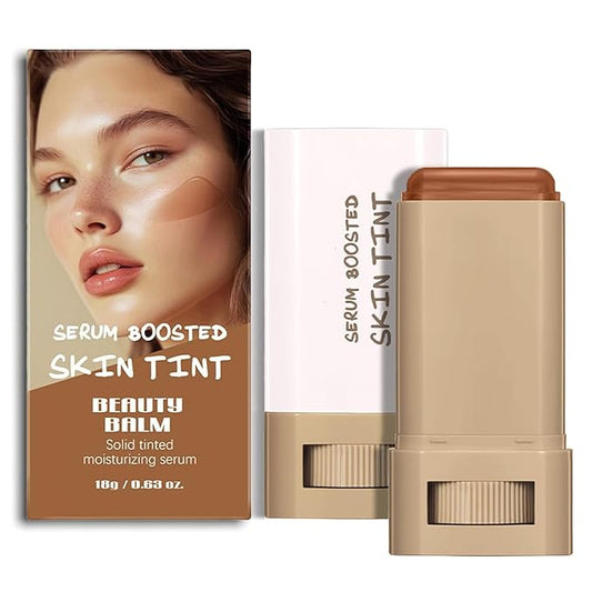 Beauty Balm Serum Boosted Skin Tint – Hydrating Tinted Moisturizer, Lightweight Solid Tinted Foundation Stick for Flawless, Sheer to Medium Coverage, Radiant & Dewy Finish, All-Day Wear (3#, 1)