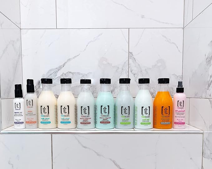 Teenology Shampoo for Teens - Avoid Forehead and Body Acne - No Sulfates or Parabens, Noncomedogenic, Natural Botanical Extracts, 16 oz. (Sweet Mint)