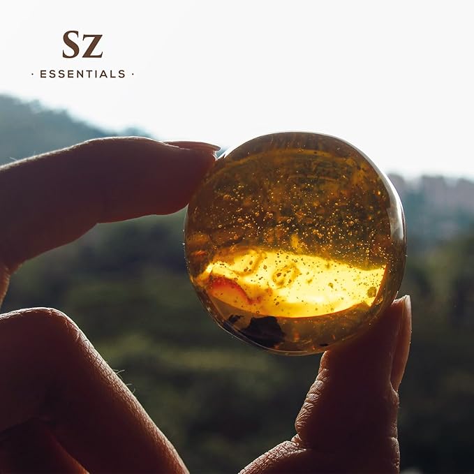 Amber 100% Pure, Essential Undiluted Oil - Extracted from Amber Resin - Rich & Floral Scent, with Smoky Overtones - Therapeutic Grade & Vegan - 0.17oz (5ml)
