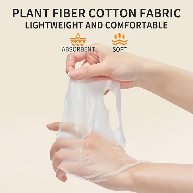 Firming and Moisturizing Sheet Face Masks ((Pack of 10)) with Hyaluronic Acid and Peptides, Reduce Fine Lines and Wrinkles, Hydrating & Anti-Aging Spa Face Mask, Facial Skin Care