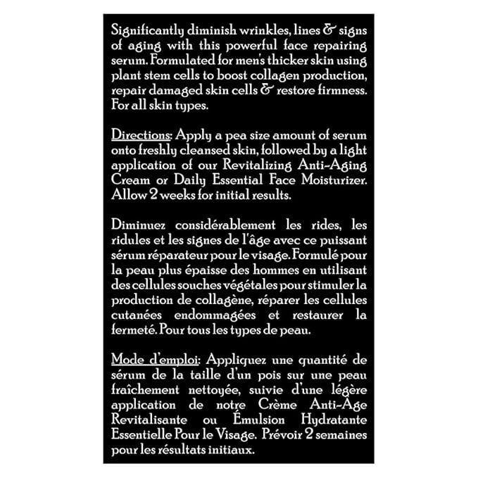 Brickell Men's Anti Aging Vitamin C Serum For Face, Repairing Night Facial Serum for Men, Natural and Organic Hyaluronic Acid Serum For Face to Diminish Wrinkles and Reduce Redness, 1 Ounce, Scented