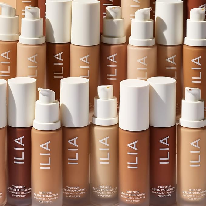ILIA - True Skin Serum Foundation | Non-comedogenic, Cruelty-Free, Vegan, Weightless Feel, Buildable Coverage, Safe For Sensitive Skin (Bimini SF14)