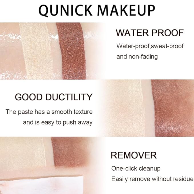 evpct 2Pcs Face Cream Contour Bronzer Sticks Makeup Highlighter Highlight Dark Brown Gold Creme Cheek Contour Sticks contorno en crema Bronzing Foundation Face Contour Stick Kit, 11+12 New Neutral