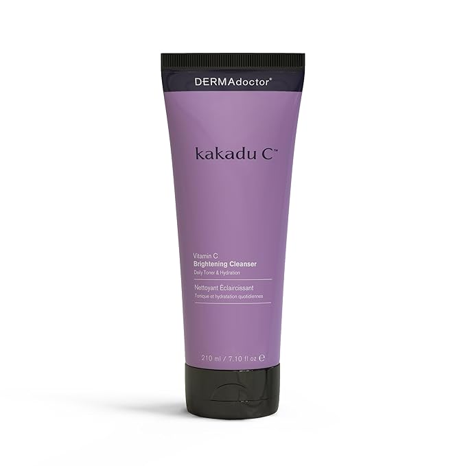 DERMAdoctor Vitamin C Facial Cleanser, Daily Face Wash, Toner, Makeup Remover | High-Potency Vitamin C from Kakadu Plum, Facial cleanser, Face Scrub, Cleanse Pores, Removes oil, Sunscreen, Pollutants