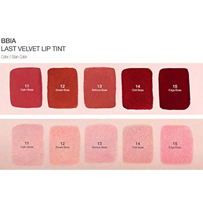 BBIA Last Velvet Lip Tint - Soft & Creamy Matte Finish Lip Stain, Blur Effect with Velvety Texture, Long-Lasting, High Pigment, Lightweight, Non-Drying, Korean Lip Makeup (14 CHILL BOSS)
