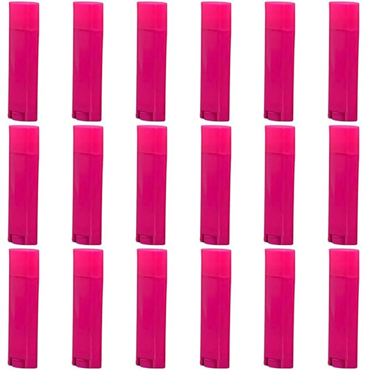 5ml 50Pcs Empty Oval Deodorant Lip balm Tubes Containers Twist-up Refillable Containers for Lipstick,Chapstick,Homemade Lip balm,DIY Deodorants(Hot Pink)