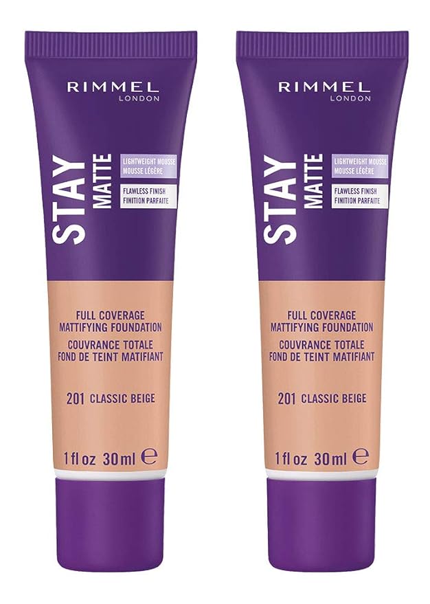 Rimmel Stay Matte Liquid Foundation, Classic Beige, 1 Fl Oz, 2 Count (Pack of 1)