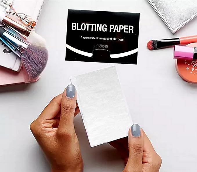 2 Pks FRAGRANCE-FREE Unscented Natural Abaca Blotting Paper - 100 Oil Blotting Sheets - Makeup Friendly UNISEX Oily Skin Shine Blotter Photography Zoom Meetings Travel Gym School - MADE IN TAIWAN