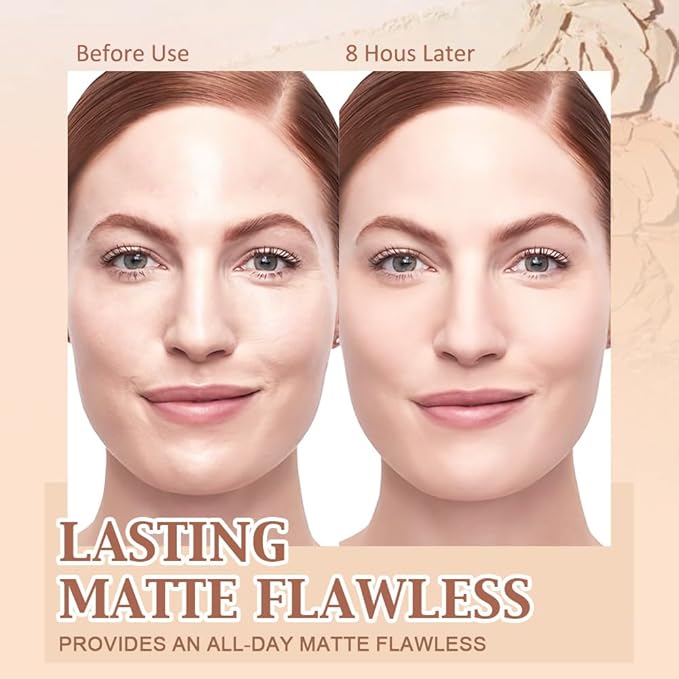 evpct Kaely Oil Control Pressed Face Powder, Get Smooth Flawless Fine Lines and Lightweight Finishing Foundation, Control Shine Long Lasting Waterproof Face Setting Powder Cosmetic, 04 Ivory