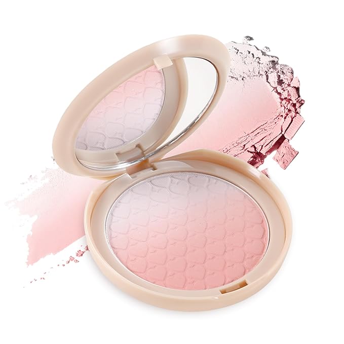 Gradient Matte Blush Palette, Blendable Blush Powder for Cheeks, Shape, Contour & Highlight Face for a Naturally Glowing Finish