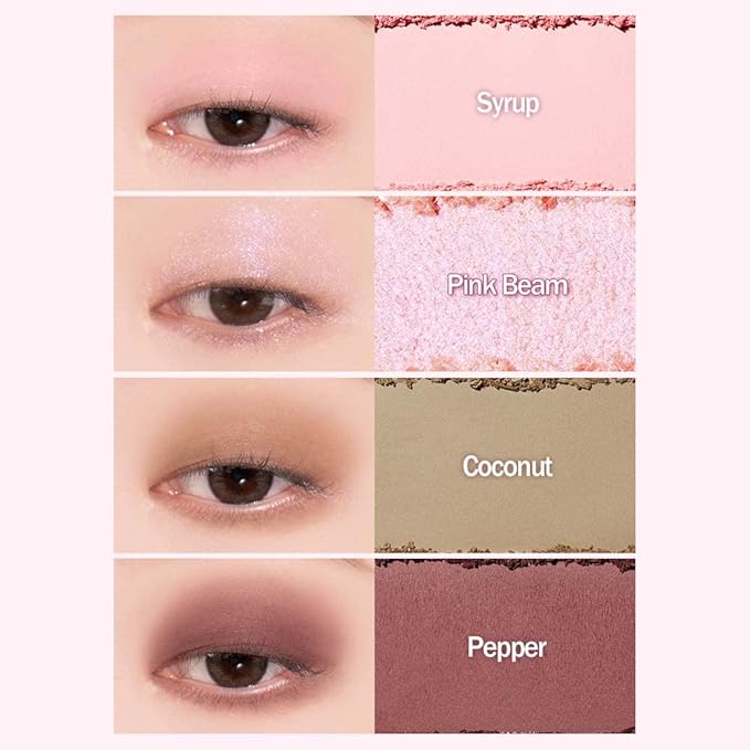 Espoir Real Eye Palette #6 Plum Soda | Everyday Multi-Use Long-Lasting and Blendable 7 Colors Eyeshadow Palette for Eyeshadow Base and Cheeks Makeup | Warm, Cool, Neutrals | Korean Makeup