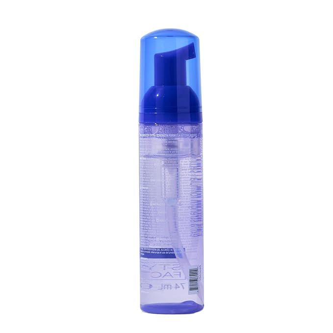 Style Factor EDGE BOOSTER Extra Strength Setting Mousse – Frizz Control, Extra Volume, and Conditioning – 2.5oz Blue Sapphire Mousse for Curly Hair