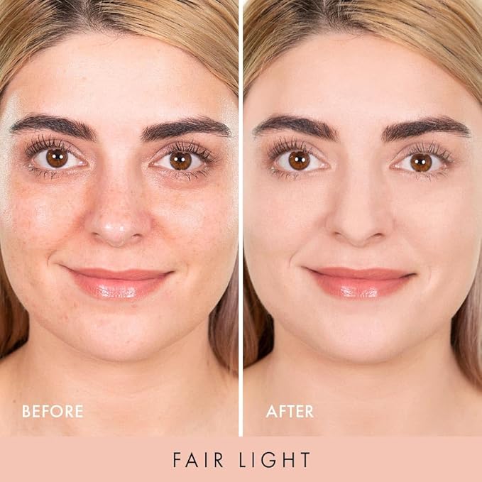 Wander Beauty Wanderlust Powder Foundation - Fair Light - Blurs & Evens Skin Tone - Perfects & Hydrates With Hyaluronic Acid, Aloe, Honeysuckle, & Vitamin E - Lightweight, Buildable Coverage - 0.31 oz