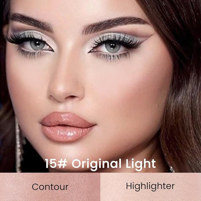 evpct 2in1 Face Shaping & Contouring Stick Cream Contour Concealer Bronzer Stick Makeup Kit for Beginner Face Highlighter Makeup Stick contorno maquillaje de maquillaje profesional,ORIGINAL Light