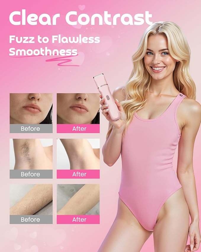 Bikini Trimmer for Women, Dovety 3 in 1 Painless Electric Razors for Women, Rechargeable Pubic Hair Trimmer Electric Shaver for Legs Body Facial Hair, IPX7 Waterproof, Ceramic Blade, USB Charge Dock