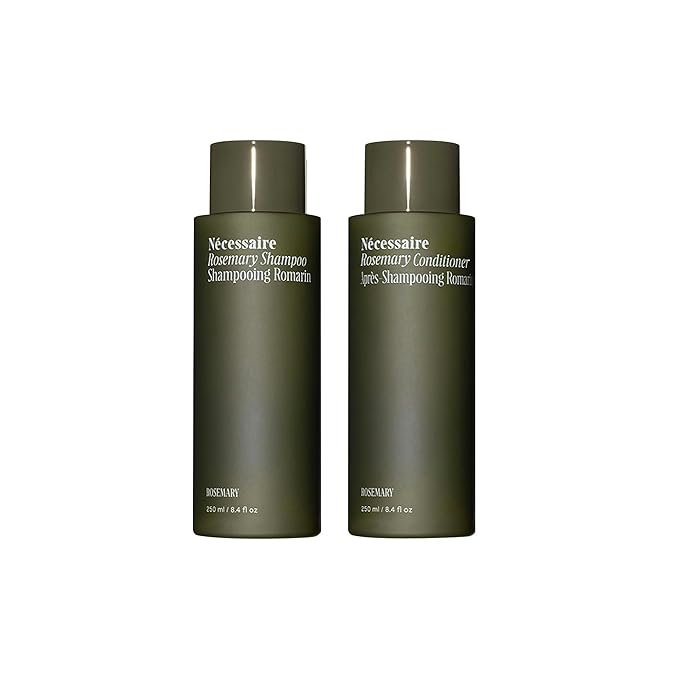 Nécessaire Rosemary Hair Duo - Rosemary Shampoo and Conditioner for Women + Men. Rosemary Oil + Proteins For Stronger Hair. Good for All Hair Types/Textures. 250 ml / 8.4 fl oz