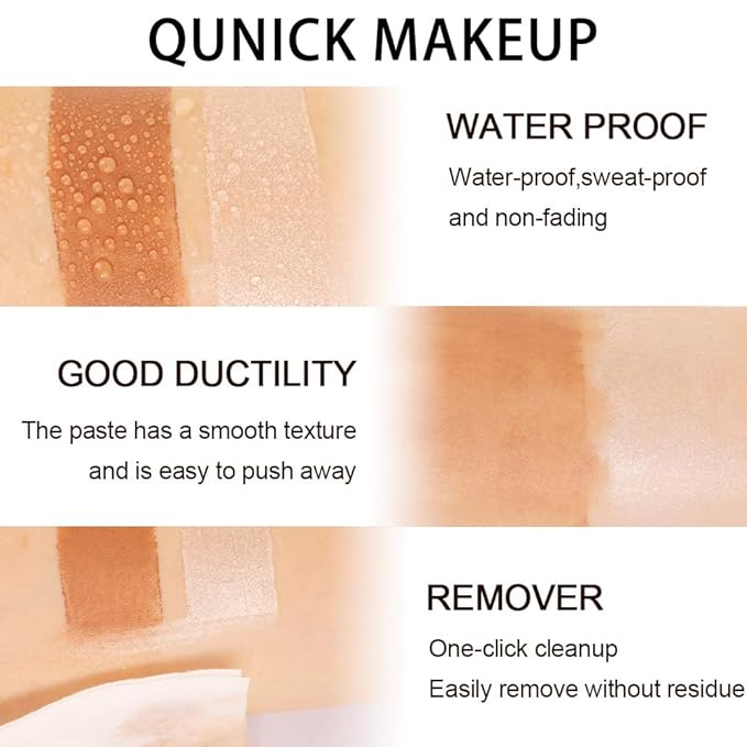 evpct 2Pcs Cream Contour Foundation Stick for Neutral Skin Highlighter & Bronzer Pen Face Brightens & Shades Pencil Highlighting Shade Longwear Makeup Highlight Bronzer Shaping Trimming Stick, Medium