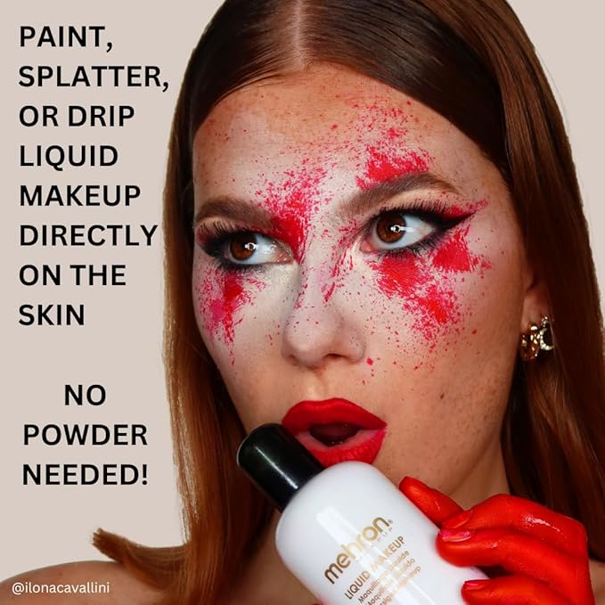 Mehron Makeup Liquid Makeup | Face Paint and Body Paint Perfect for Halloween, Cosplay I Air Brush Compatible 4.5 oz (133 ml) (PURPLE)