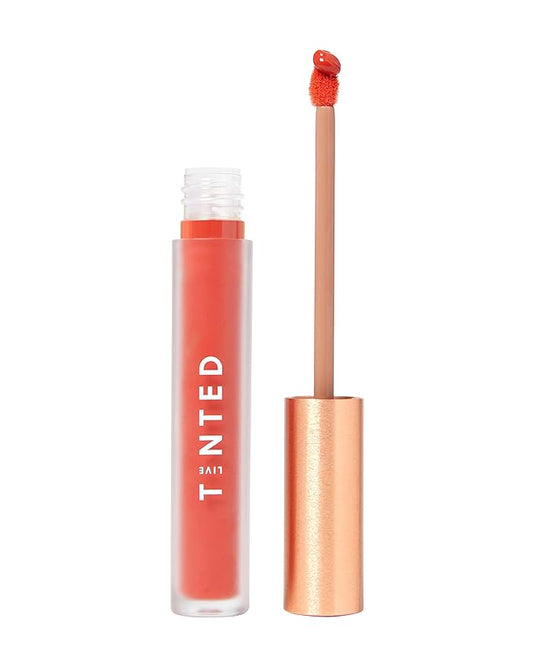 Live Tinted Huelip Liquid Lip Crème - Weightless, Long-Lasting Liquid Lip with Hyaluronic Acid and Jojoba Oil For a Soft, Comfortable, Moisturized Finish - 0.09 fl oz - Orangey Red