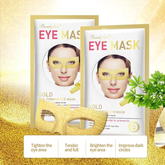 Generic 24 K Gold Eye Mask Puffy Eyes and Dark Circles Treatment Relieve Pressure and Reduce Wrinkles, Revitalize and Refresh Your Skin