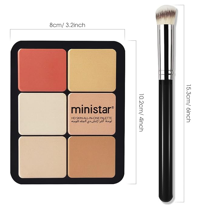12 Colors Cream [Blush+Contour+Concealer+Highlighter] Makeup Palette for Cheeks - Multi-functional Makeup Palette with Brush, Natural Matte Long Wearing, Waterproof Face Makeup Palette (#05)