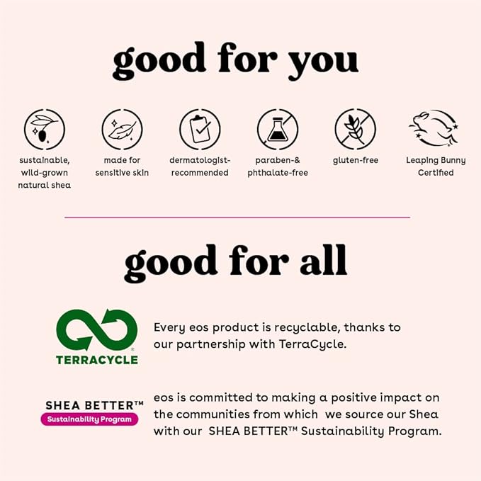 eos 100% Natural & Organic Lip Balm Stick- Vanilla Bean | Dermatologist Recommended for Sensitive Skin | All-Day Moisture Lip Care Products | 0.14 oz (Pack of 2)