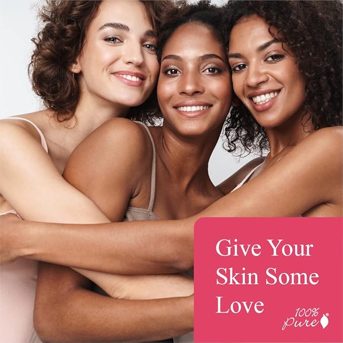 100% PURE Healthy Foundation Full Face Coverage Makeup, Liquid Matte Finish with Anti-Aging Benefits - Vegan Gorgeous Fruit Pigmented White Peach Color (Light with Warm Undertone) - 1 Fl Oz