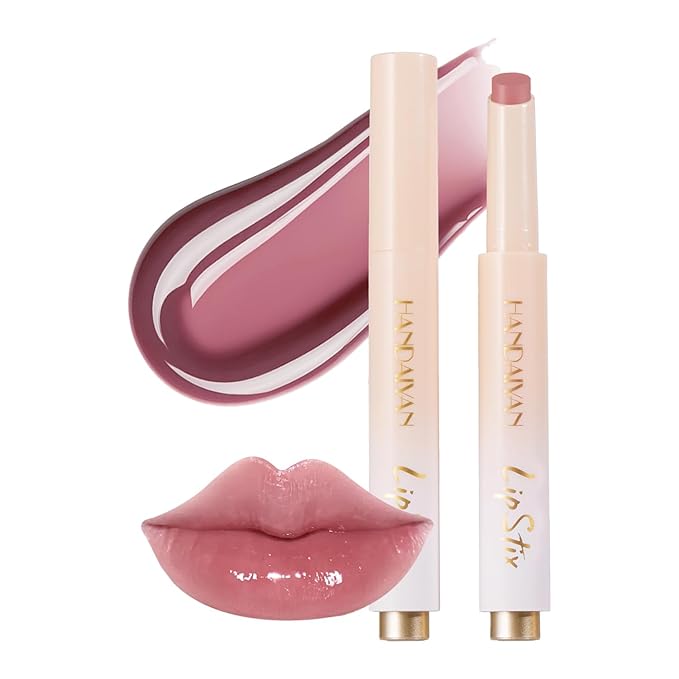 Lip Balm Click Slick, Honey Melting Lip Glow Oil, Moisturizing and Long-lasting Lip Plumper, Non Sticky Lipstick with Coconut Oil (02 Grape)
