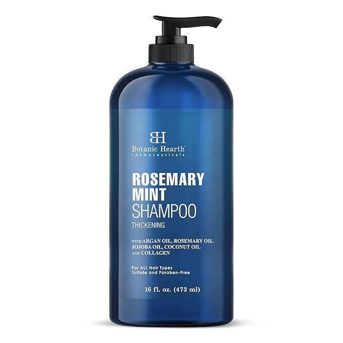 Botanic Hearth Rosemary Shampoo 16 Oz | Rosemary Oil Shampoo De Romero For Hair Growth With Biotin & Mint | Sulfate Free,Thicker & Fuller Hair | Deep Cleansing & Nourishing