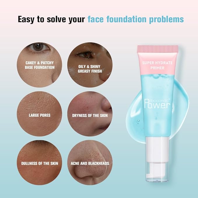 AKARY Gel-Based & Hydrating Face Primer For Smoothing Skin & Gripping Makeup with Vitamin E, Long-Wear Foundation Face Primer for Oil Control, Even Fine Lines, 0.81 Fl Oz, 05 Coconut