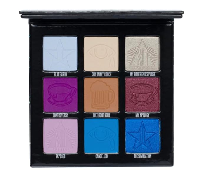 Jeffree Star Cosmetics Weirdo Mini Palette + Mini Controversy & Black Jeffree Star Approved Mascara Bundle of 3, Red