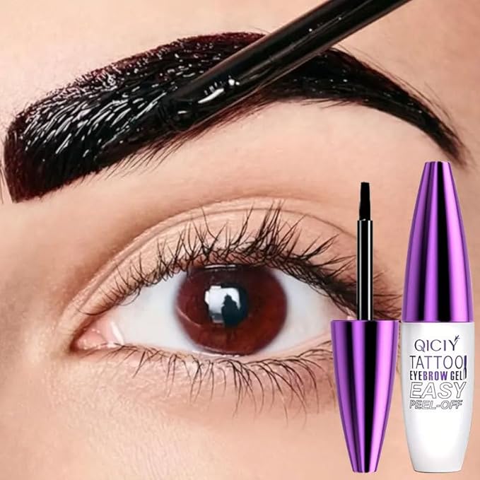 2pcs Dark Brown Tattoo Eyebrow Gel Tinting, Waterproof & Transfer-proof for Fuller Brows, Suitable for All Skin Types (Brown, 2Pcs)