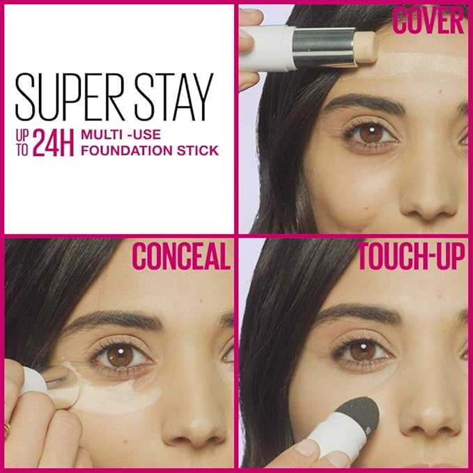 Maybelline New York Super Stay Foundation Stick for Normal To Oily Skin, Espresso, 0.25 Ounce