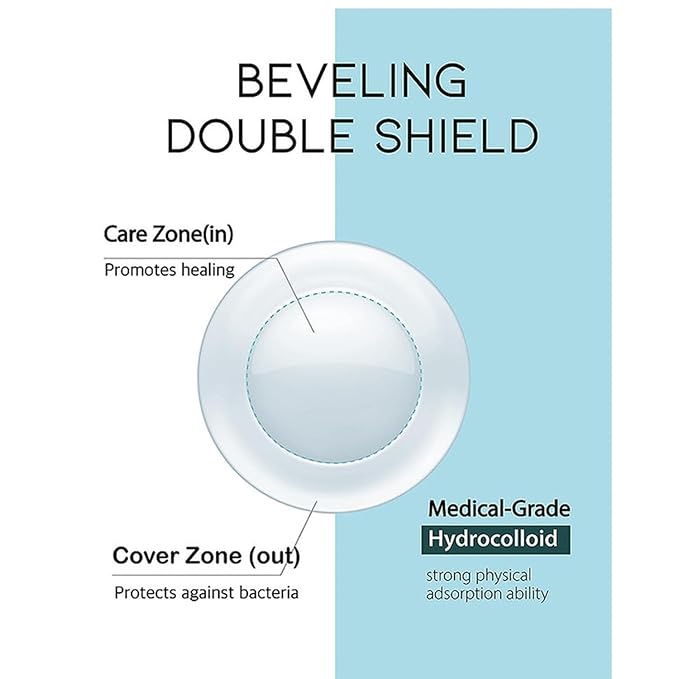 MADECA DERMA Ready Cure Patch Original – Hydrocolloid Acne Patches, Large Pack for Long-Term Use, Multi-Size for Spot, Pimple, Zits & Blemishes Coverage, Ideal for Daily Use (100 Patches / 10,12,14mm)