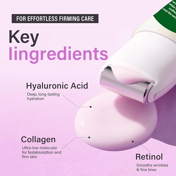 Retinol Collagen Lifting Neck Cream,Anti Aging Face and Neck Cream for Reduce Wrinkles and Hydrating & Lifting Neck,For Face, Neck, Décolleté Wrinkle Care, 1.76 oz.