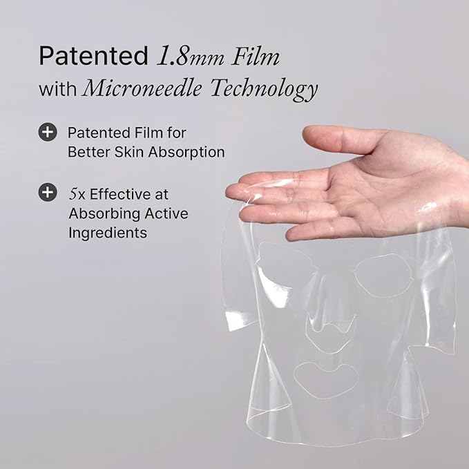 House of B Glow Glutathione 2-Step Face Film Set for Wrinkle Reduction & Skin Tone Enhancement, Shine Your Light with Korean Mask