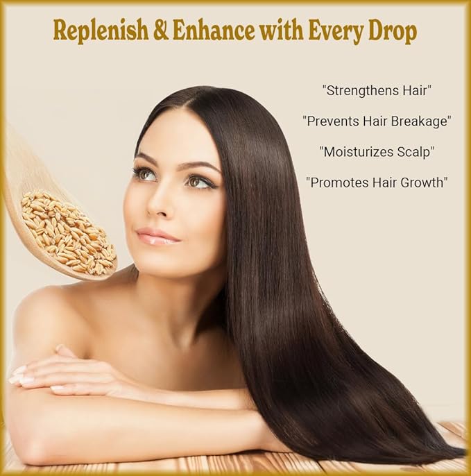 Natural Born Oils Wheat Germ Oil. 4oz. 100% Pure, Natural, Organic, Cold-pressed, Unrefined, Rejuvenating, Rich in Vitamin E. Moisturizer for Skin Hair