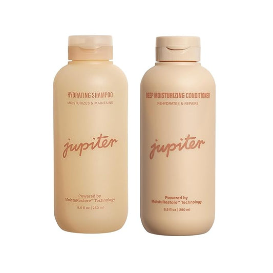 Jupiter, Physician-Formulated Moisture Boost Duo: Hydrating Shampoo & Conditioner, for Dry, Itchy, Tight Scalp, Vegan, Sulfate-Free, Color-Safe, & Paraben-Free, Deep Moisturizing Shampoo & Conditioner