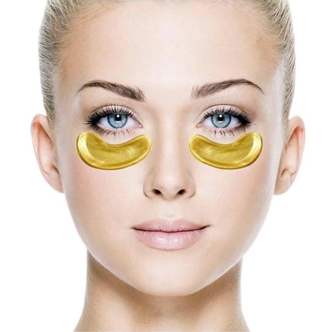 20 Pairs Gold Eye Mask Powder Crystal Gel Collagen Eye Pads For Anti-Aging & Moisturizing Reducing Dark Circles, Puffiness, Wrinkles