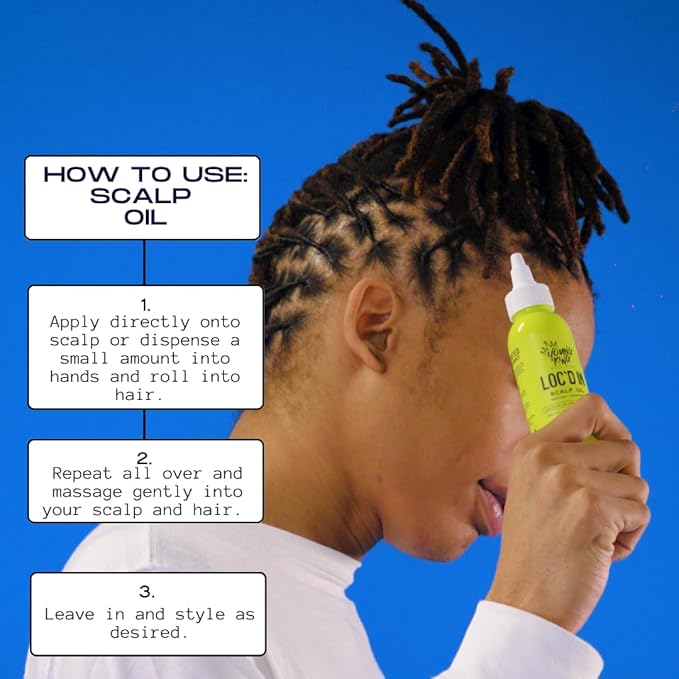 YOUNG KING HAIR CARE Growth Scalp Oil | For All Hair Types | Lemongrass and Black Castor Oil | Soothes and Conditions for Dreads, Braids, Twists | Natural Loc Care and Maintenance (4oz)