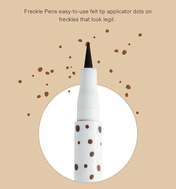 AKARY Freckle Pen Professional Lifelike Face Concealer Point Out Natural Waterproof Longlasting Soft Artificial Freckles Fine Makeup Freckle Pen Life Face Decoration (#03 Chestnut)