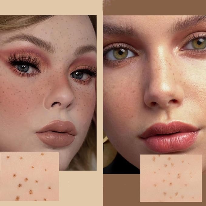 Freckle Pen Face Concealer Point Out Natural Waterproof Longlasting Fake Freckles 2 Pcs Light Brown & Natural Coffee