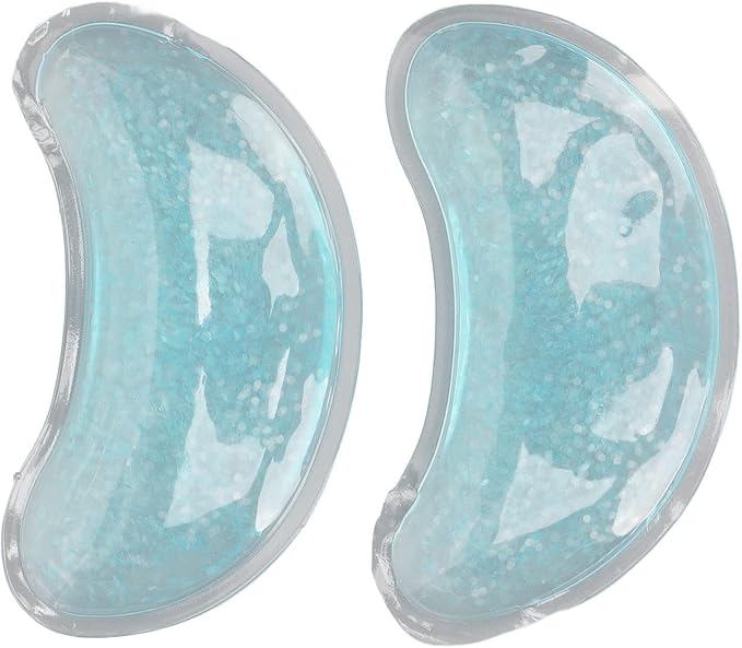 Asixxsix Gel Ice Pack, Reusable Cooling Eye Pads, Hot Cold Compress Leakage Proof Portable Soft and Skin Friendly Under Eye Patches for Dark Circles and Puffiness, Eye Relax